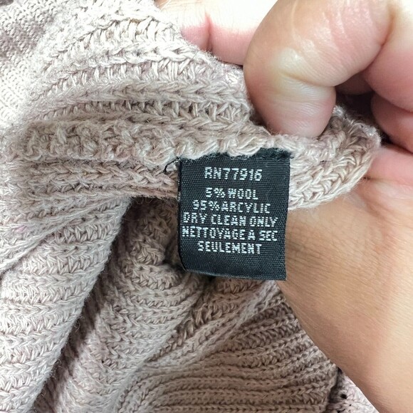 Anthropologie Sleeping On Snow Women's Mauve Knit Cardigan Sweater Sz. OS - Picture 4 of 4